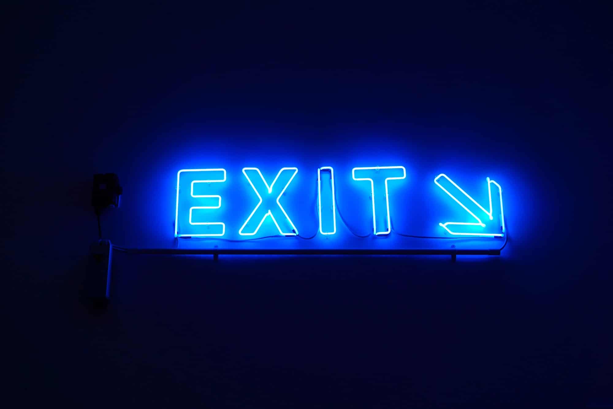 Exit sign neon