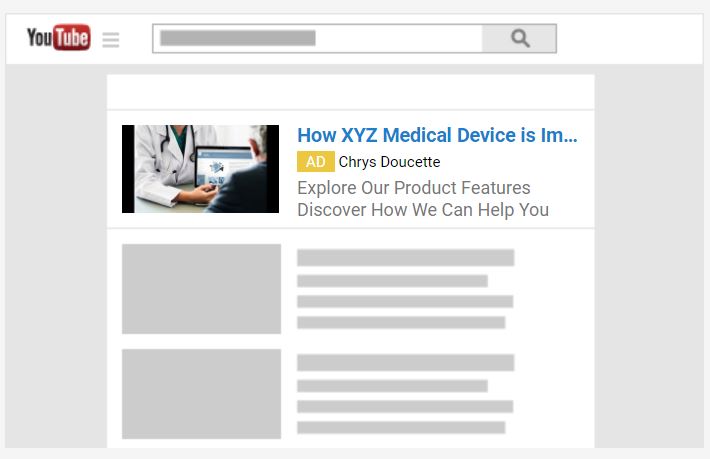 YouTube Discovery Ad Pharmaceuticals