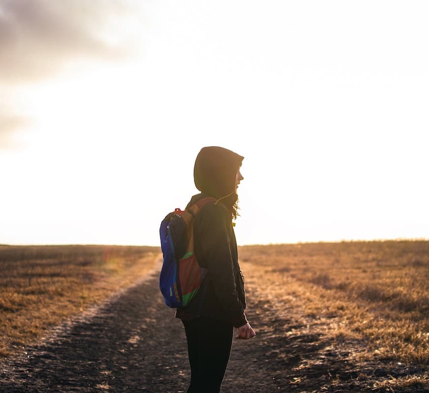 girl backpacking